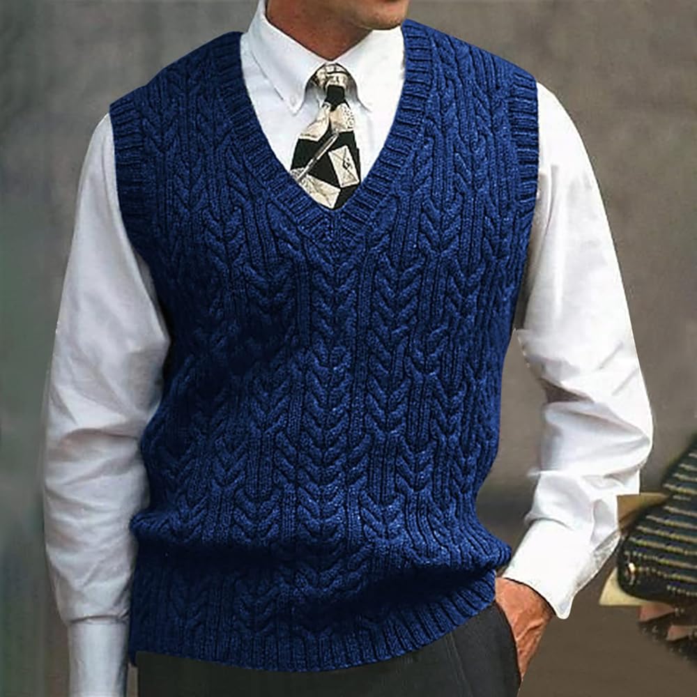 Amazon.com: 5665 Men's Sweater Vest Cardigan Vintage